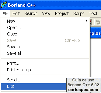 Salir de Borland C++ 5.02