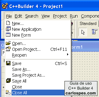Cerrar todo en Borland C++ Builder 4