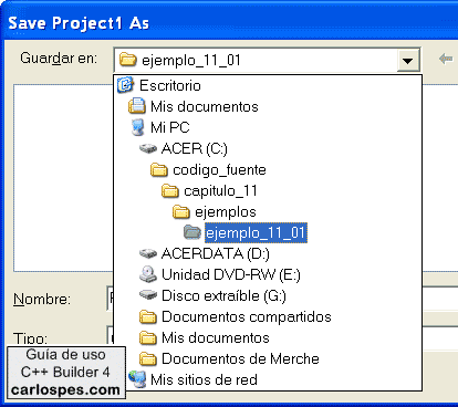 Seleccionar carpeta en Borland C++ Builder 4