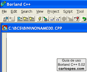 Ventana en blanco en Borland C++ 5.02