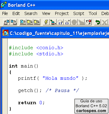 Editar en Borland C++ 5.02