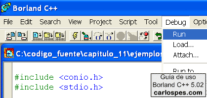 Ejecutar en Borland C++ 5.02