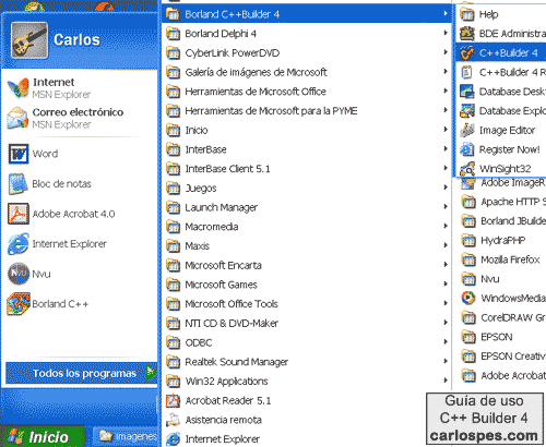 Iniciar Borland C++ Builder 4