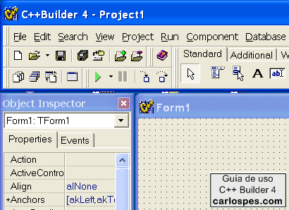 Proyecto abierto en Borland C++ Builder 4