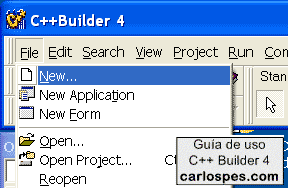 Crear proyecto nuevo en Borland C++ Builder 4