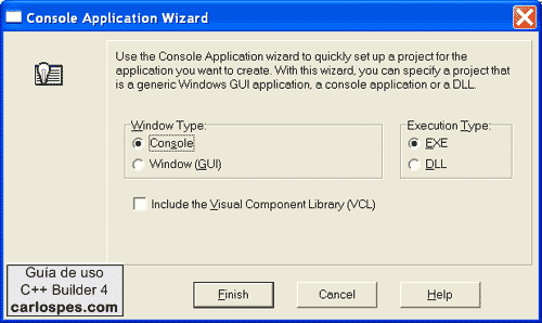 Console y EXE en Borland C++ Builder 4
