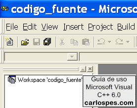 Workspace en Microsoft Visual C++ 6.0